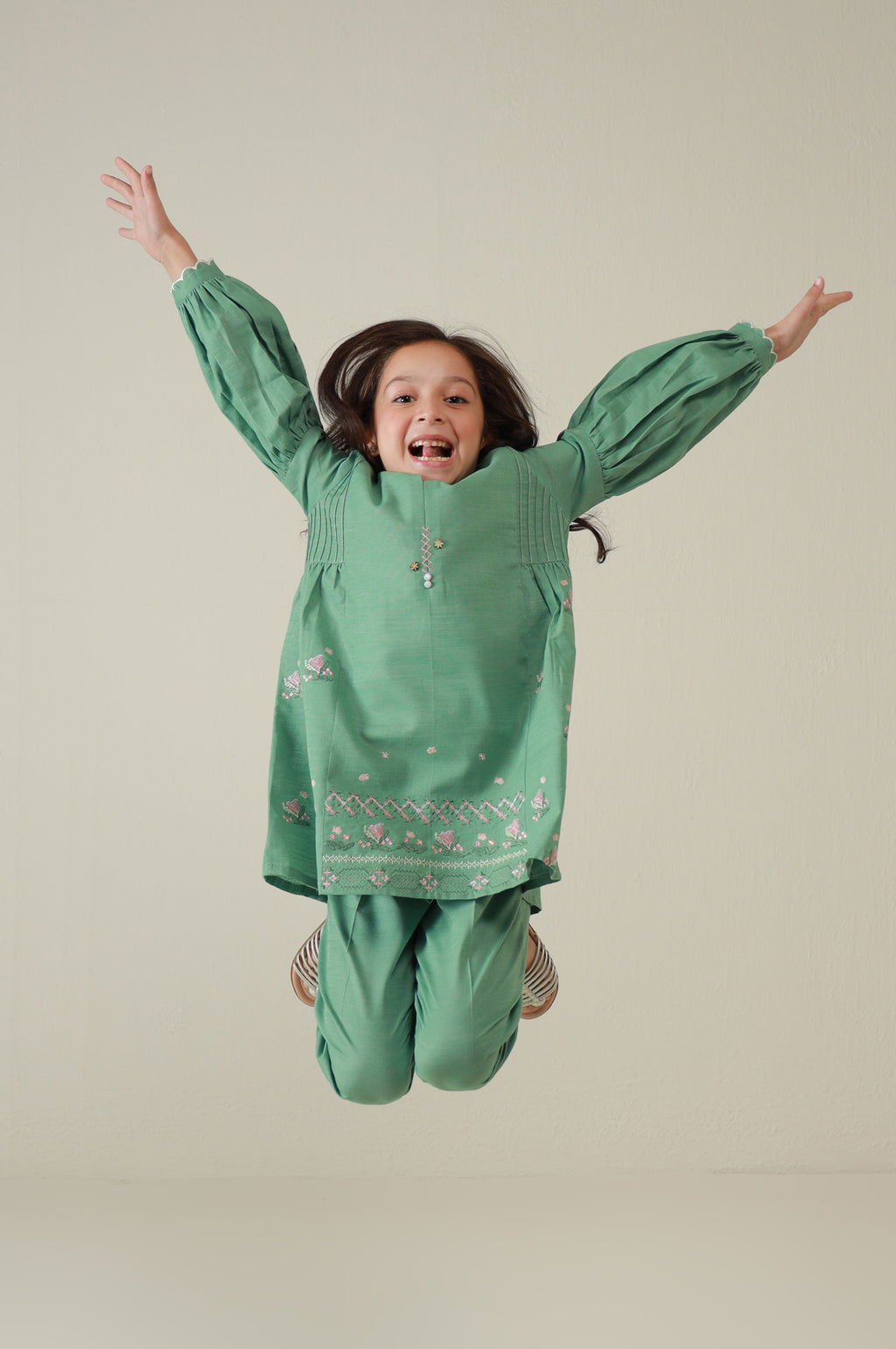 Stitched 2 Piece Embroidered Khaddar Suit