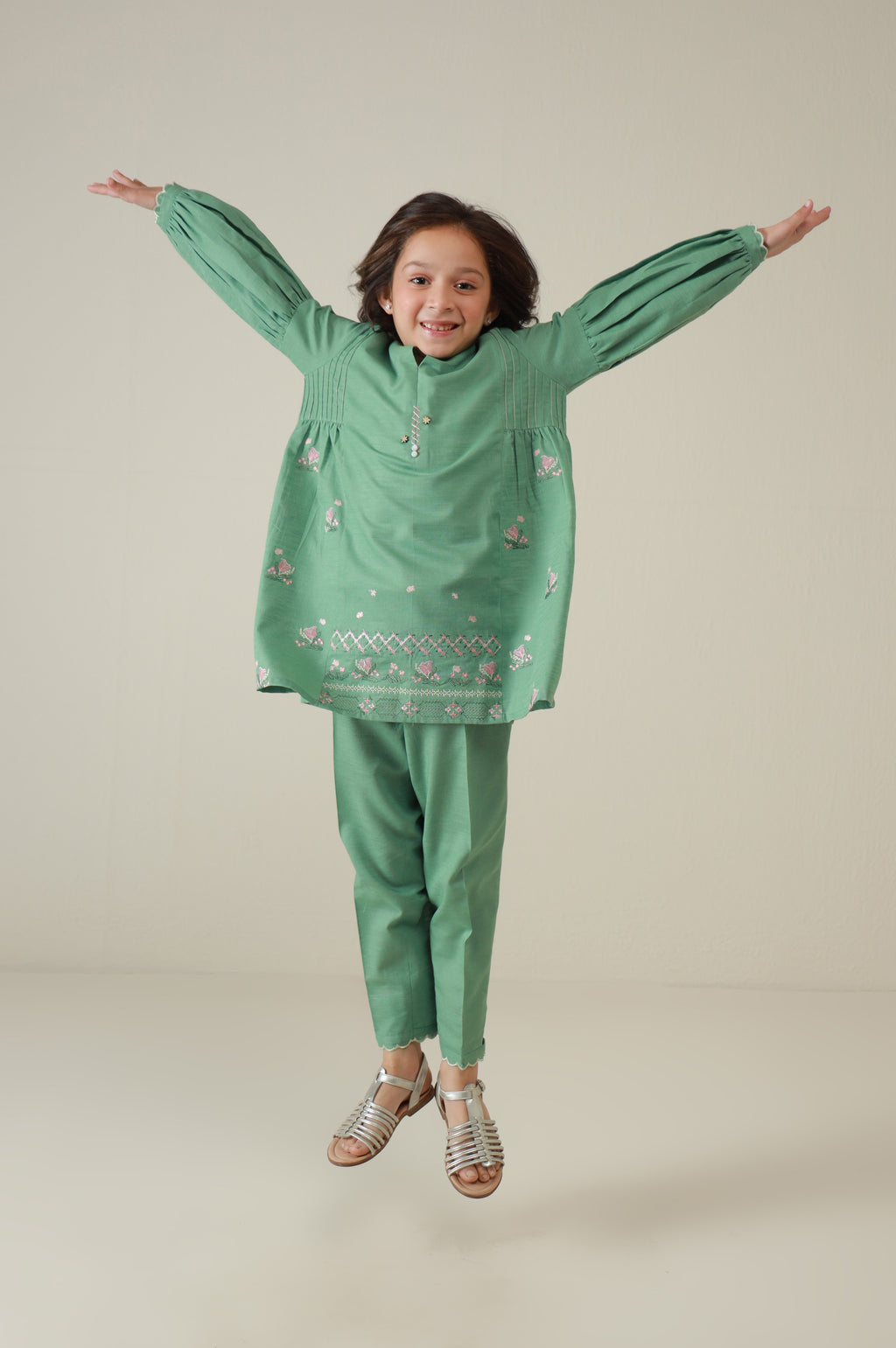 Stitched 2 Piece Embroidered Khaddar Suit