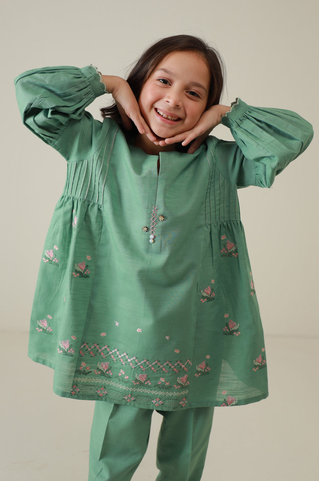 Stitched 2 Piece Embroidered Khaddar Suit
