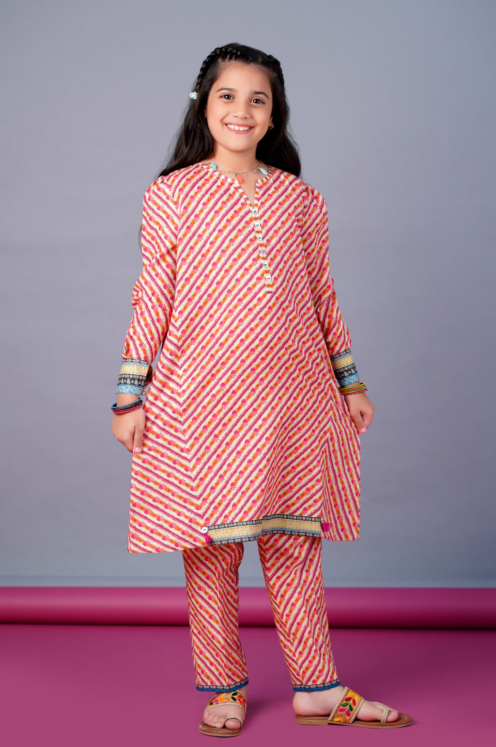 Stitched 2 Piece Printed Khaddar Suit