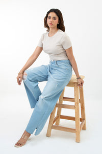 RIBBED TEE