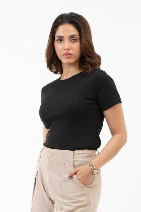RIBBED TEE