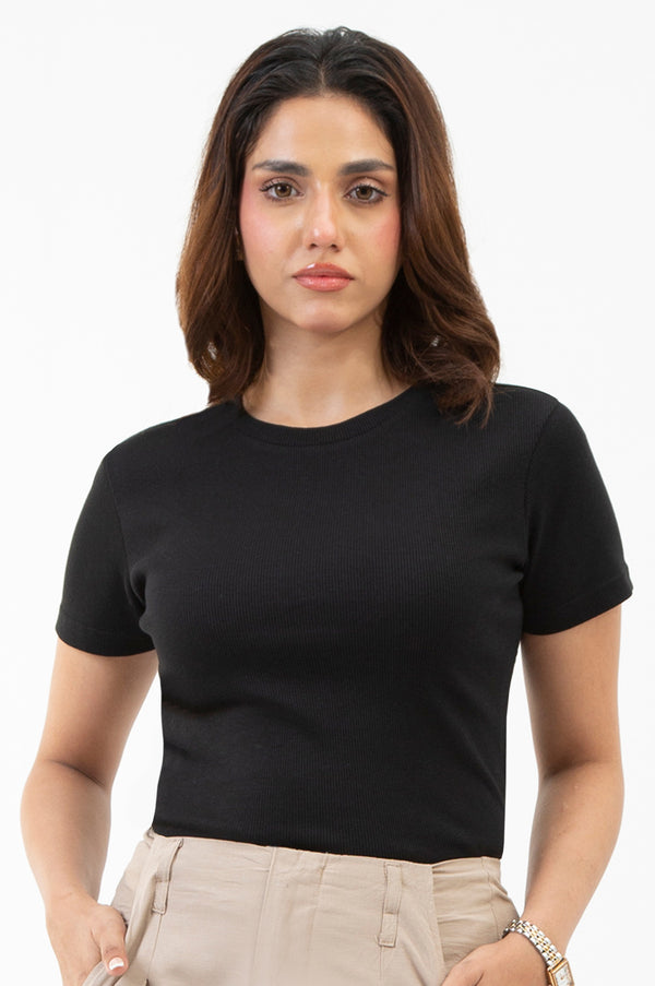 RIBBED TEE