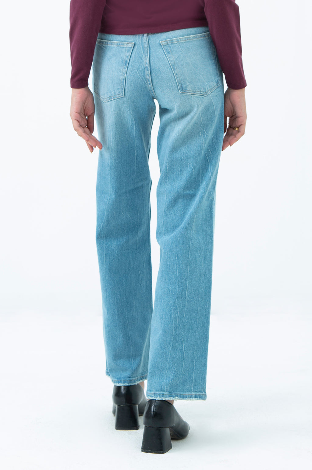 WIDE LEG DENIM PANTS