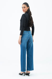 WIDE LEG DENIM PANTS