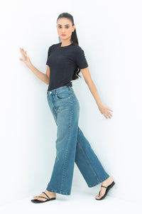 FLARED DENIM PANTS
