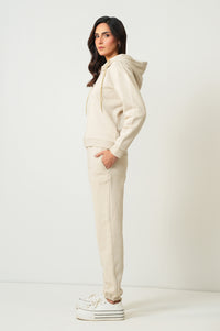 Cropped Zipper Fleece Hoodie