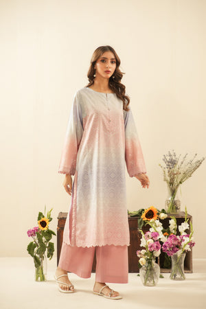 Contemporary multi-colored printed lawn unstitched 3-piece suit showing dynamic and artistic pattern layouts