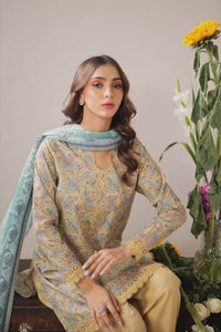 PRINTED LAWN UNSTITCHED 3 PIECE SUIT