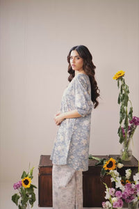 PRINTED CAMBRIC STITCHED 2 PIECE SUIT