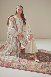 EMBROIDERED CAMBRIC STITCHED 3 PIECE SUIT