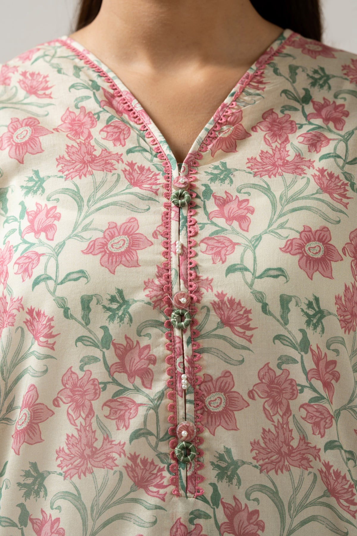Soft mint green printed lawn unstitched 3-piece suit presenting a refreshing, lightweight summer profile