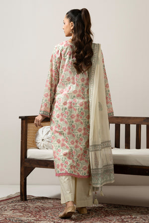 Soft mint green printed lawn unstitched 3-piece suit presenting a refreshing, lightweight summer profile