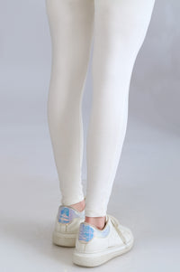 Basic Plain Tights - Off White