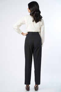 Straight Fit Formal Pants - Black