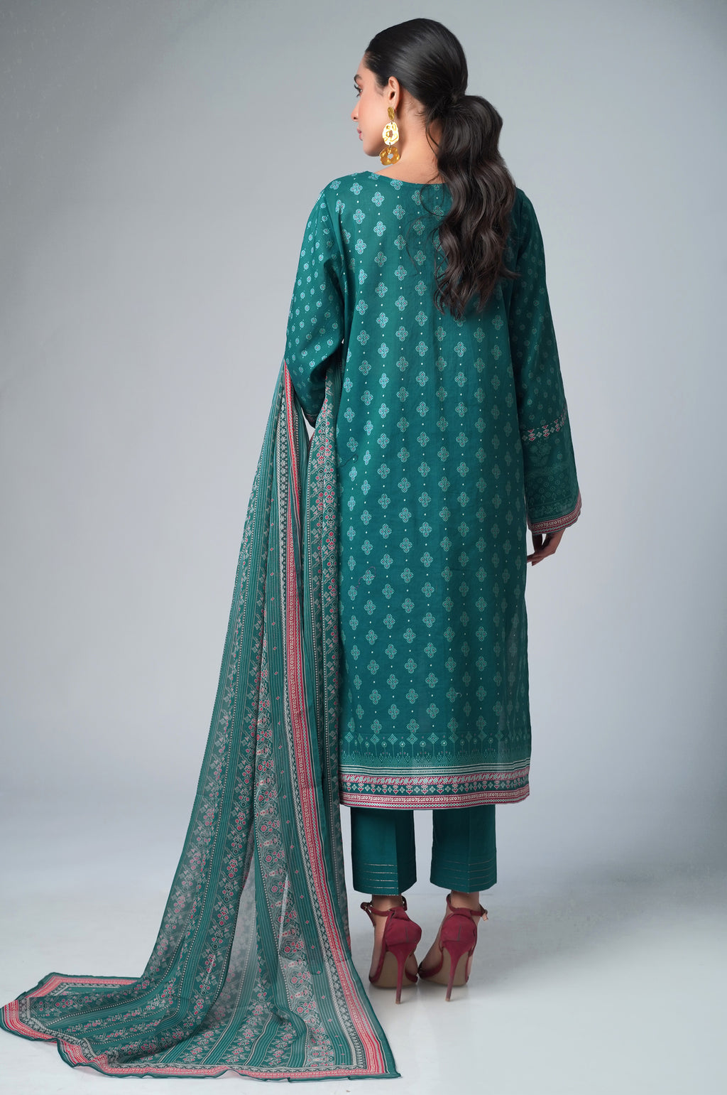 Stitched 3 Piece Printed Lawn Suit