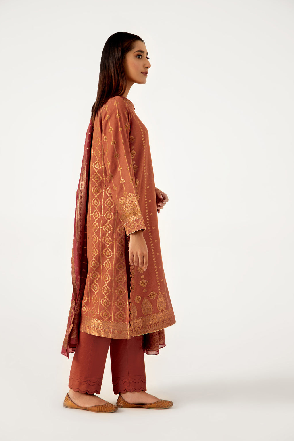 Stitched 3 Piece Dyed Jacquard Suit
