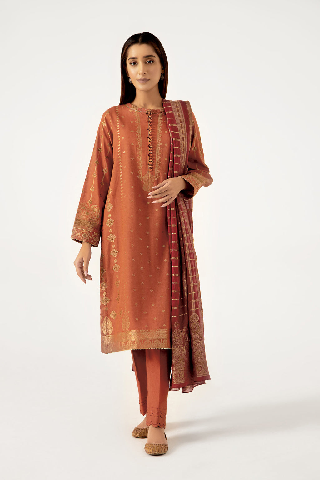 Stitched 3 Piece Dyed Jacquard Suit