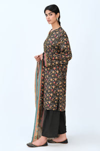 Stitched 3 Piece Printed Karandi Suit