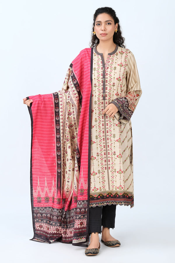 Stitched 2 Piece Printed Khaddar Suit