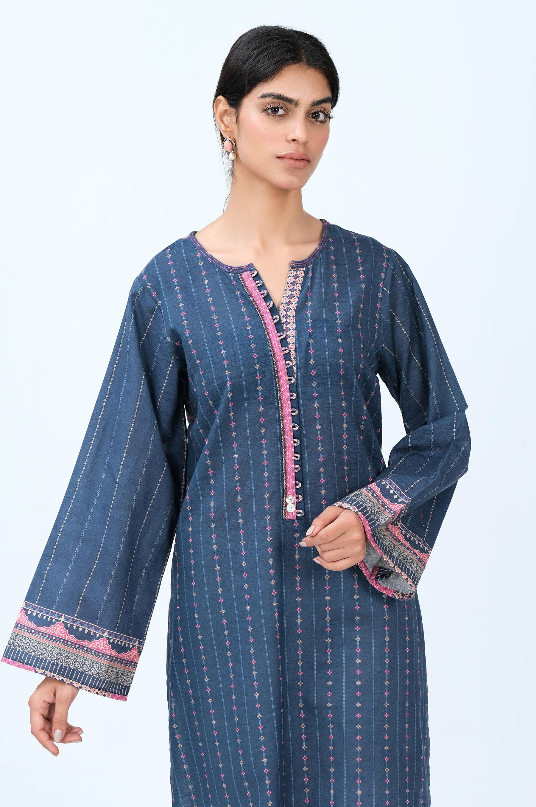 Stitched 1 Piece Digital Printed Khaddar Shirt – Zeenwoman