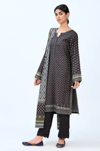 Stitched 3 Piece Printed Cottel Suit