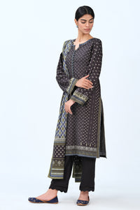 Stitched 3 Piece Printed Cottel Suit