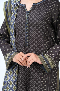 Stitched 3 Piece Printed Cottel Suit