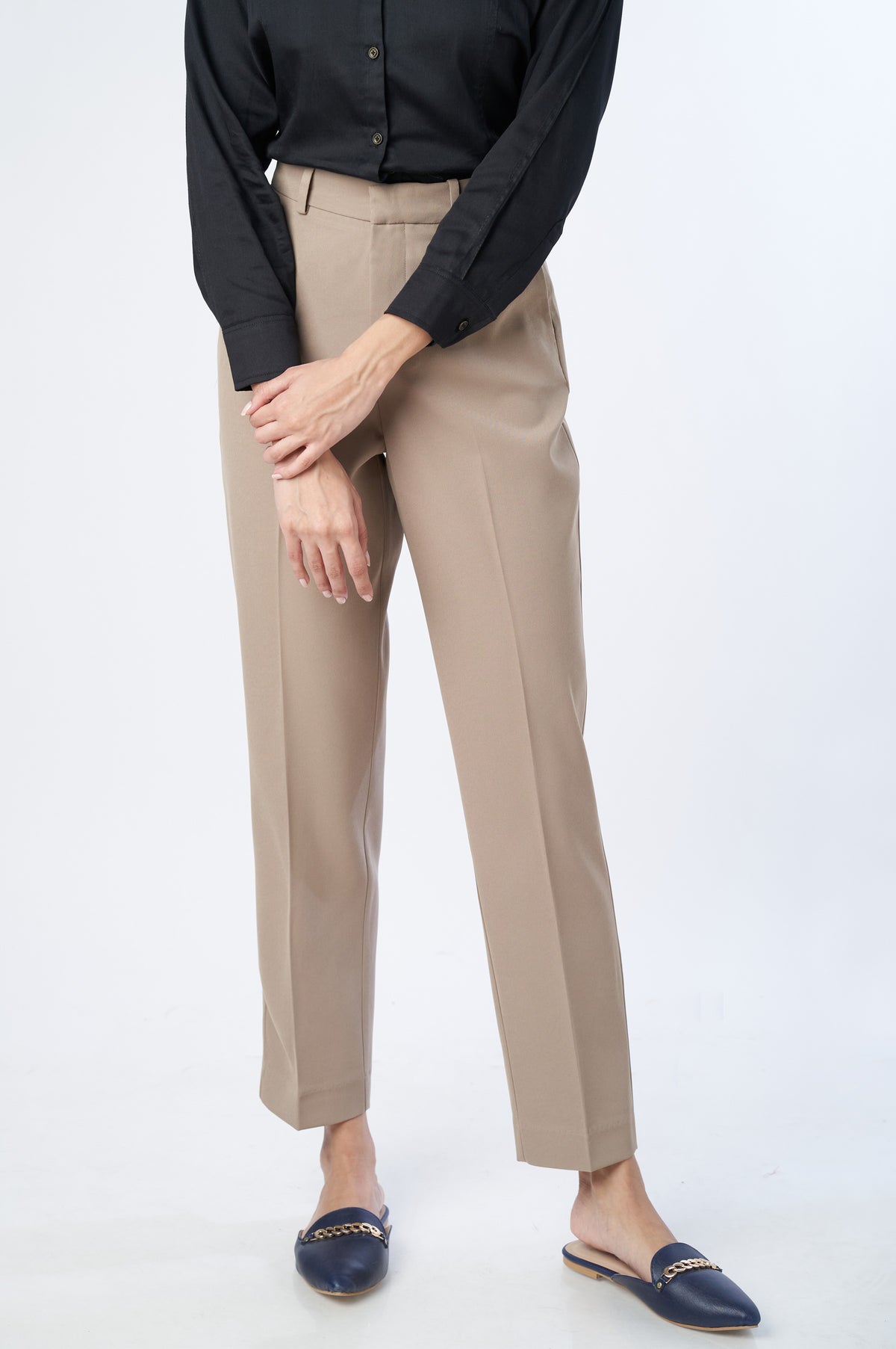Straight Fit Formal Pants - Coffee