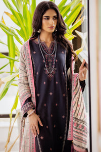 Unstitched 3 Piece Embroidered Satin Jacquard Suit with Yarn Dyed Jacquard Dupatta
