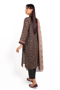 Stitched 3 Piece Printed Khaddar Suit