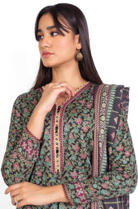 Stitched 3 Piece Printed Cottel Suit