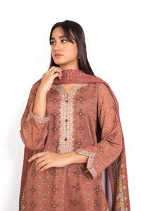 Unstitched 3 Piece Embroidered Karandi Suit