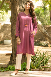 Stitched 1 Piece Embellished Shirt - Fuchsia