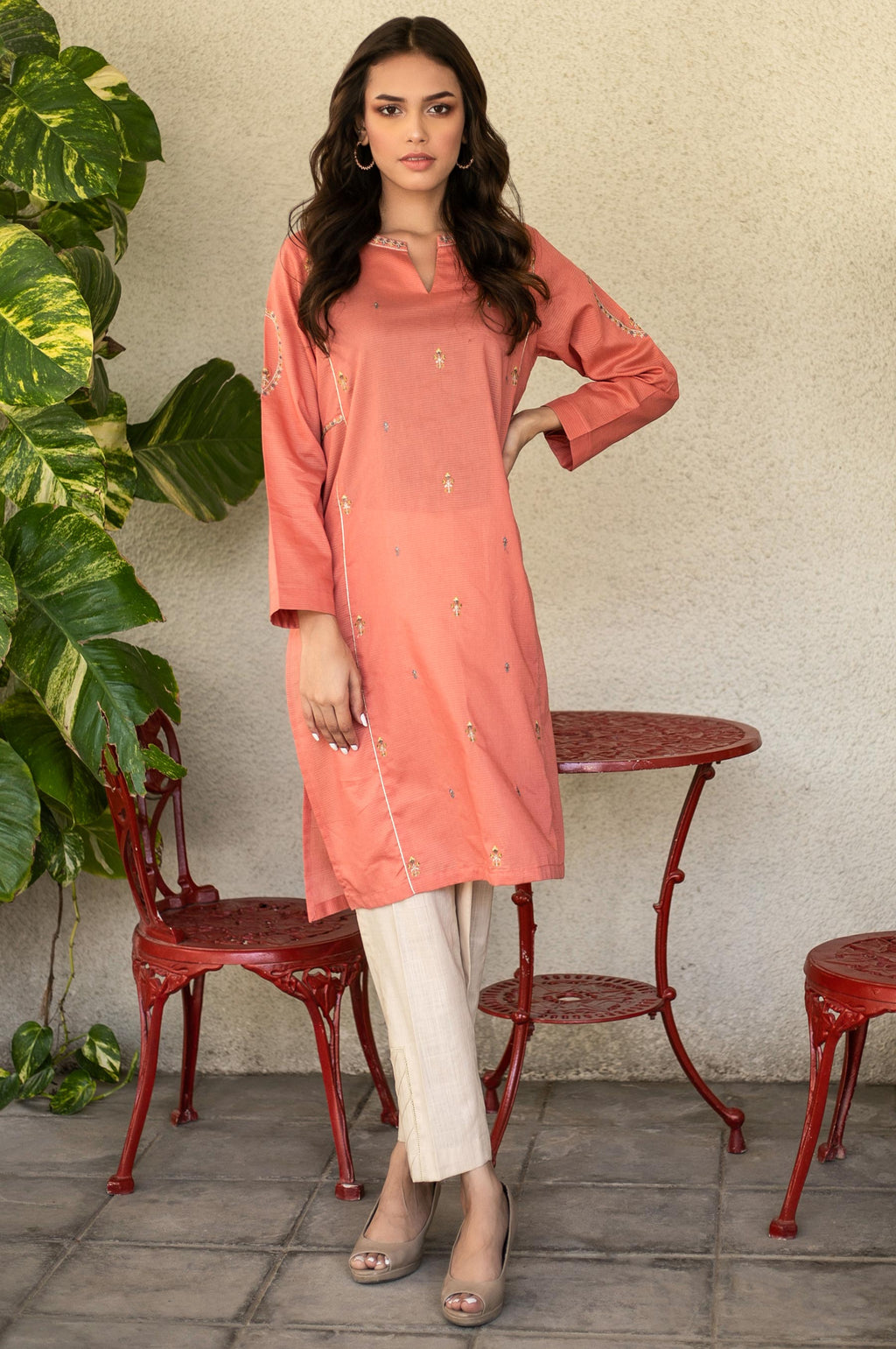 Stitched 1 Piece Embroidered Shirt