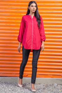 Stitched 1 Piece Embroidered Yarn Dyed Shirt