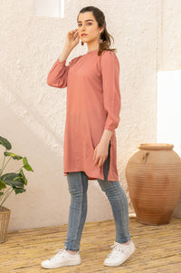 Stitched 1 Piece Embellished Crepe Shirt