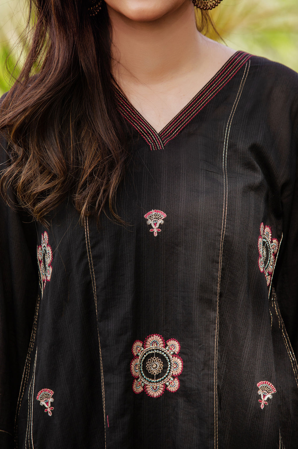 Stitched 1 Piece Embroidered Doria Lawn Shirt