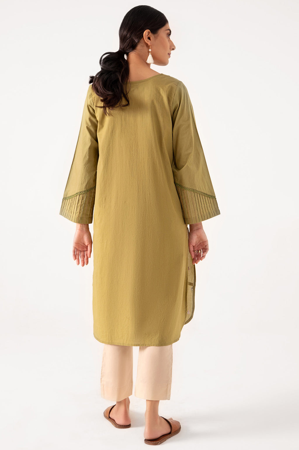 Stitched 1 Piece Embroidered Cambric Shirt