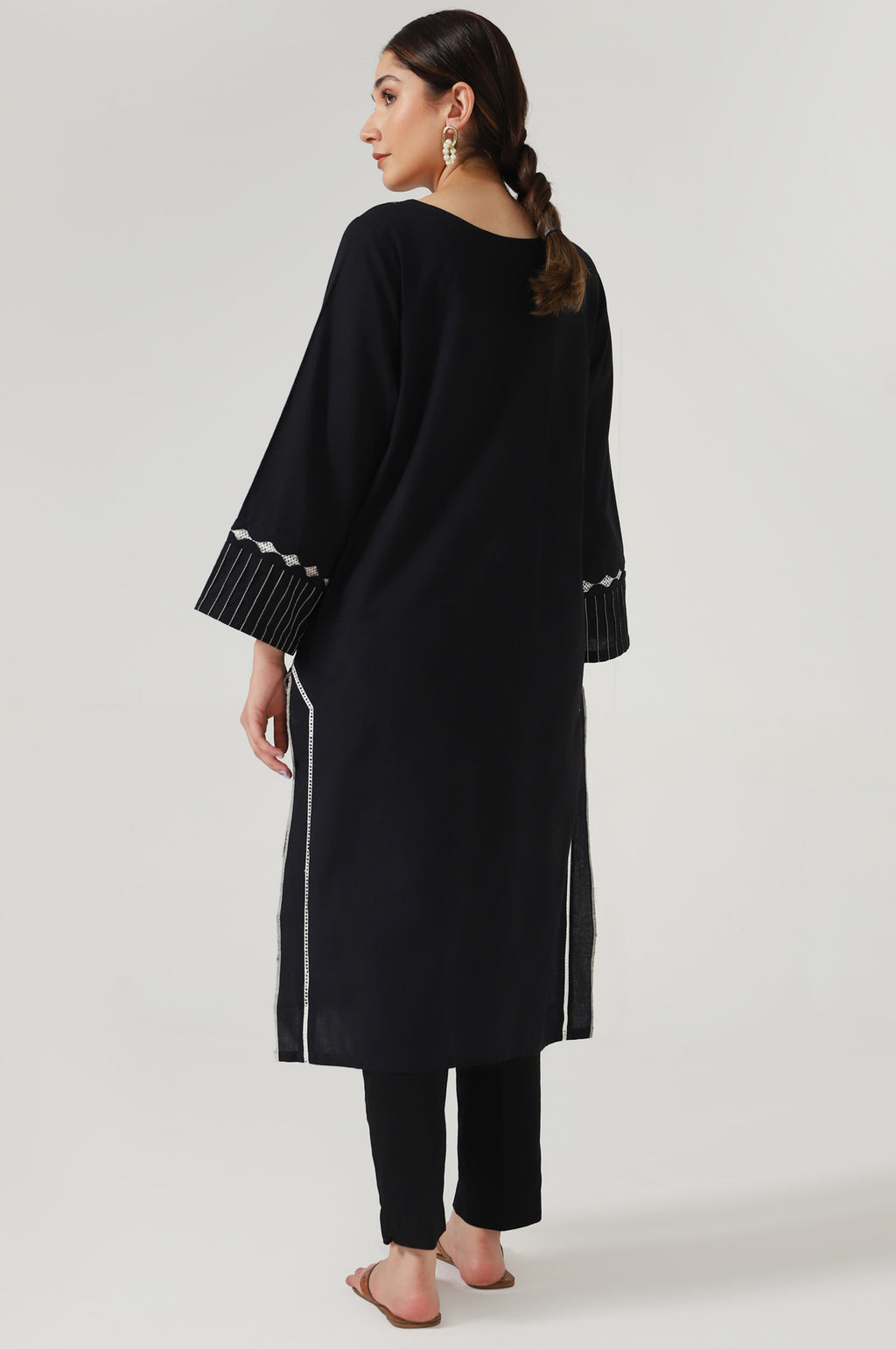 Stitched 1 Piece Stylized Cambric Shirt