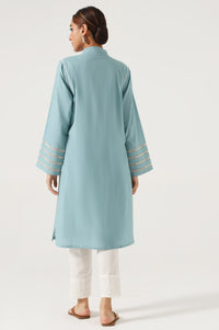 Stitched 1 Piece Embroidered Cambric Shirt
