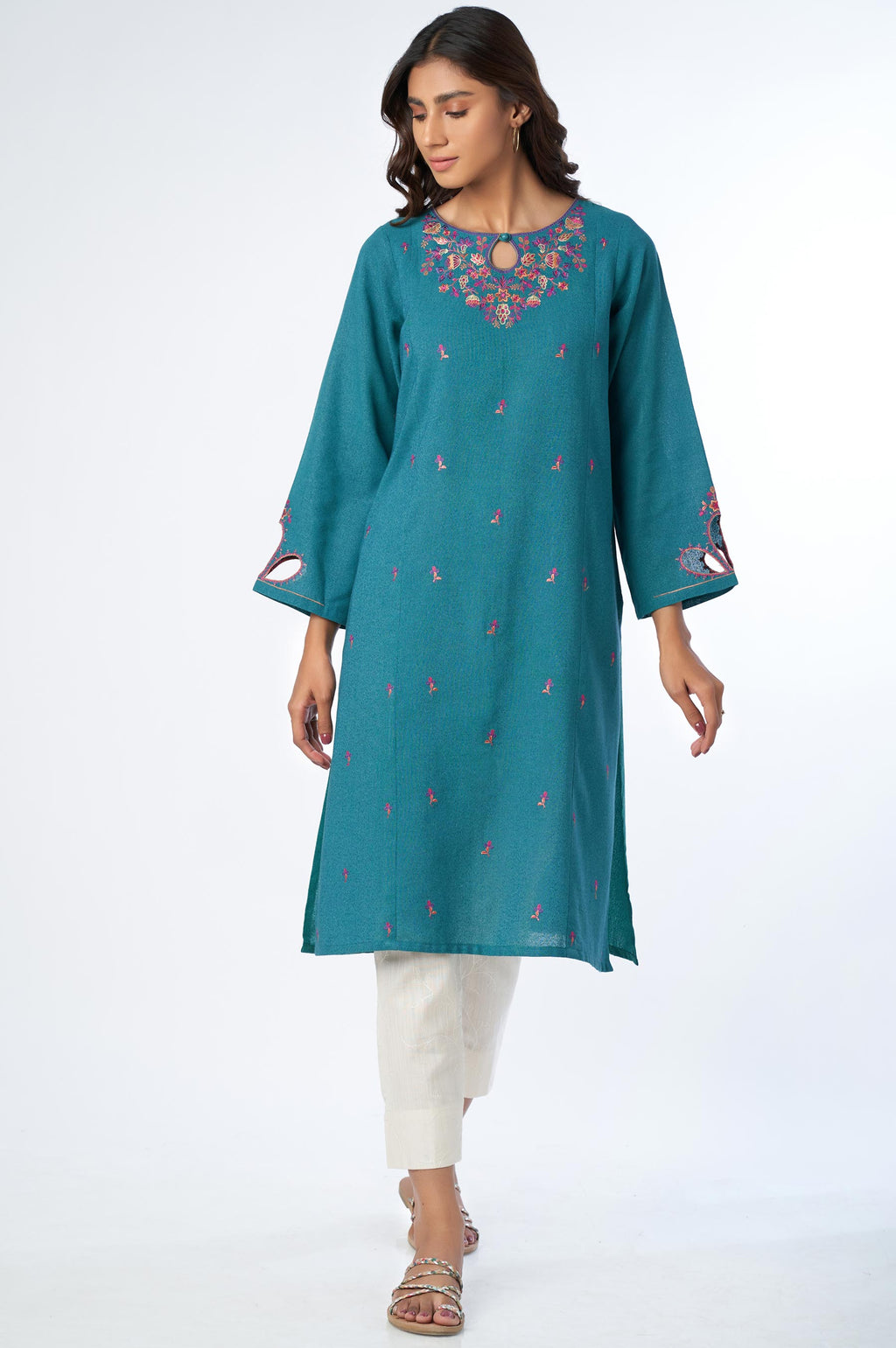 Stitched 1 Piece Embroidered Karandi Shirt