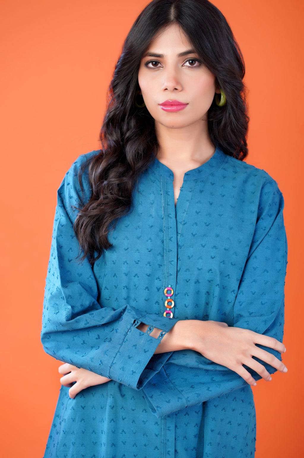 Stitched 1 Piece Brochia Jacquard Outfit