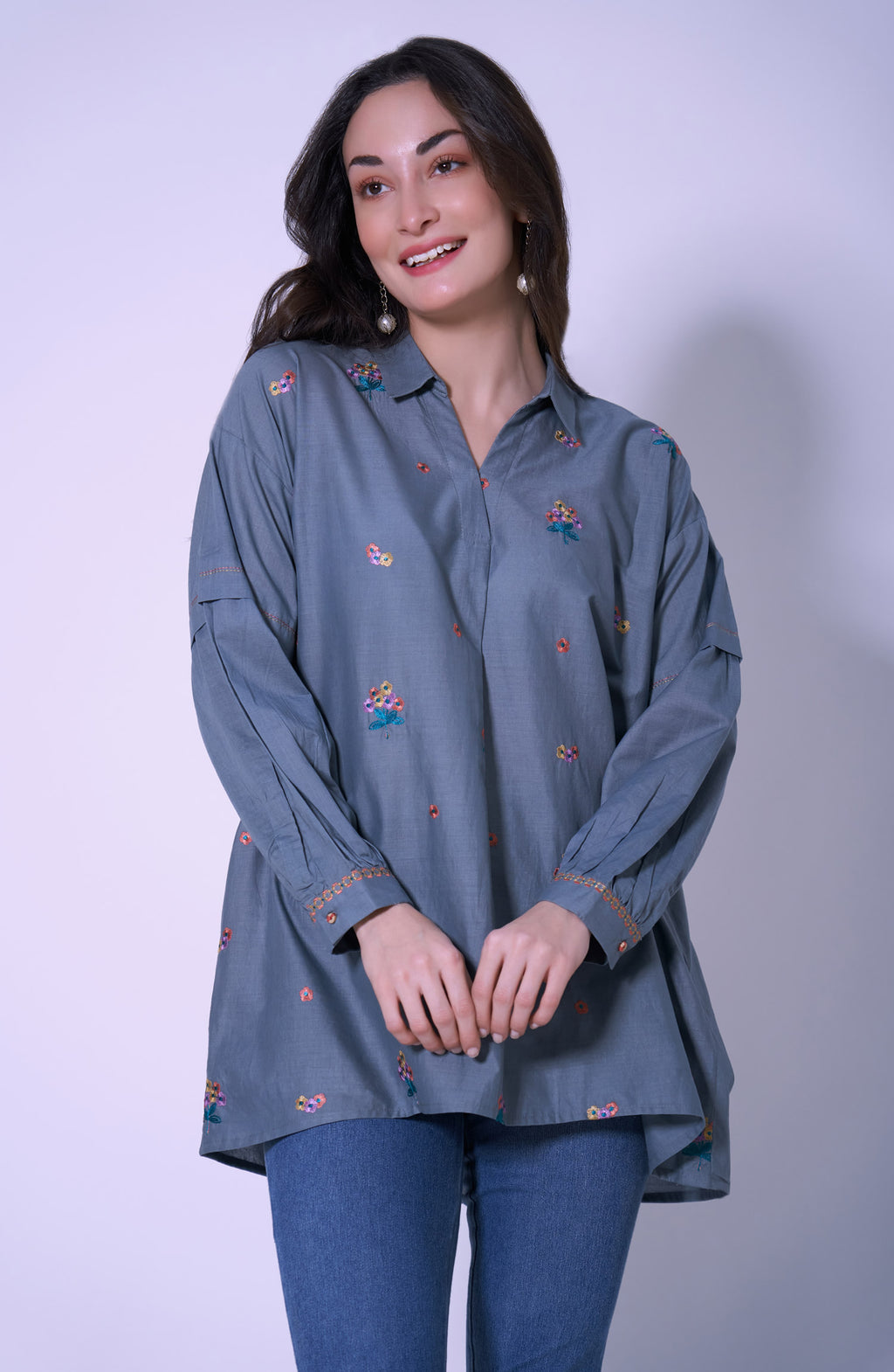 Stitched 1 Piece Cambric Top