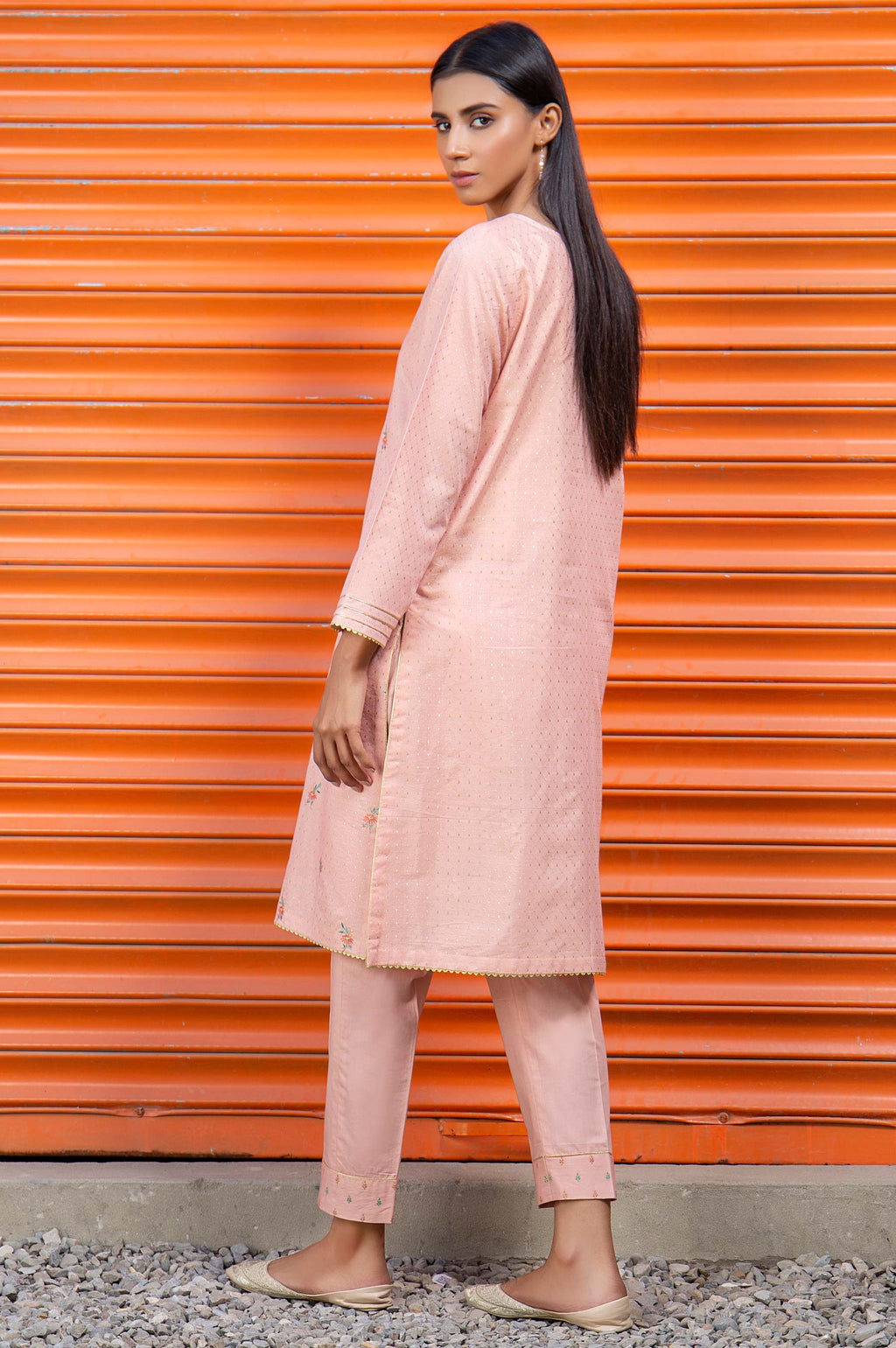 Stitched 2 Piece Embroidered Mesuri Suit