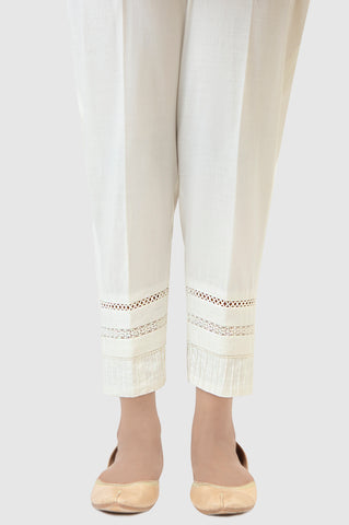 Embellished Capri Pant - Off White – Zeenwoman