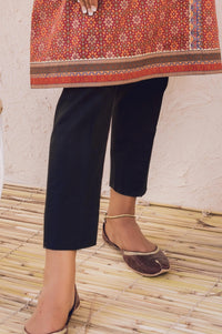 Basic Cambric Cigarette Pants - Black