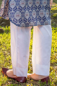 Basic Plain Cigarette Pants  - White