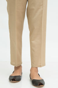 Basic Khaddar Cigarette Pants - Beige