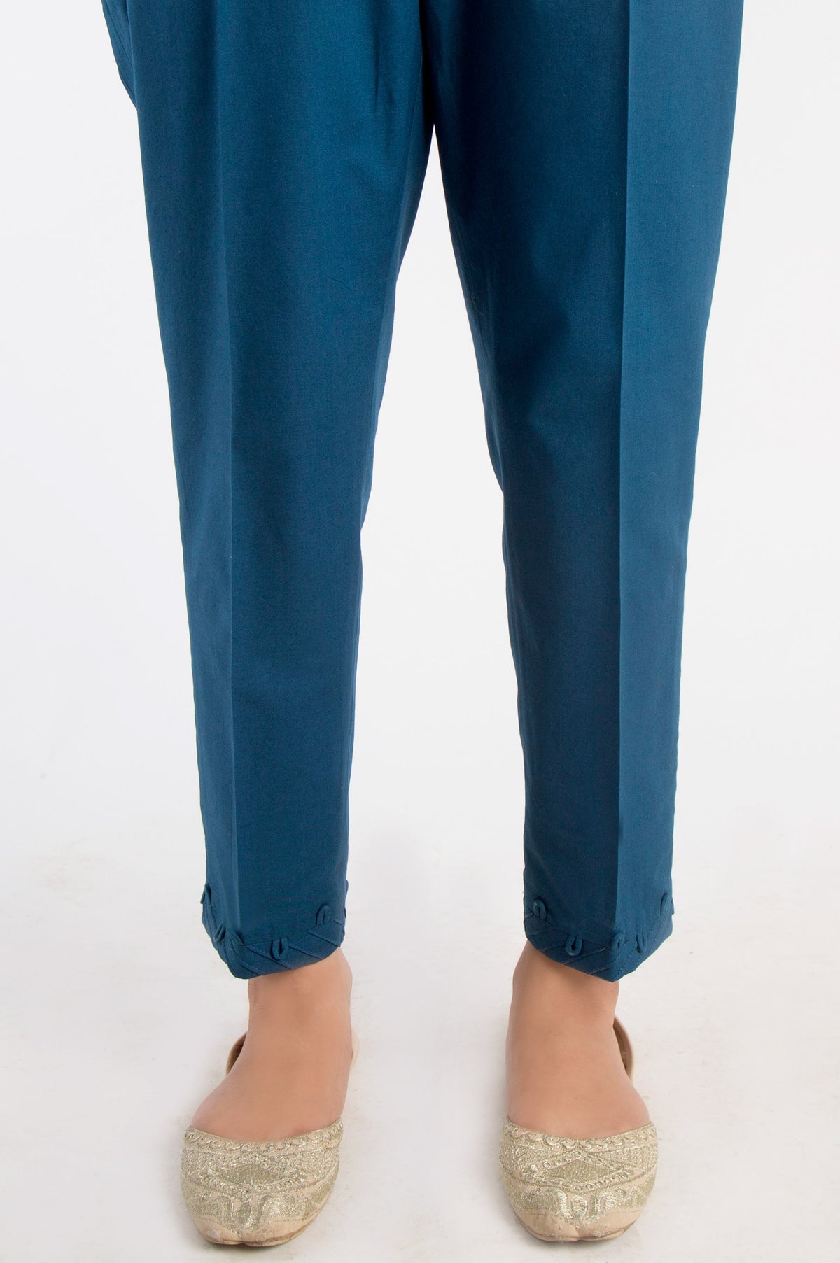 Cambric Cigarette Pants  - Teal